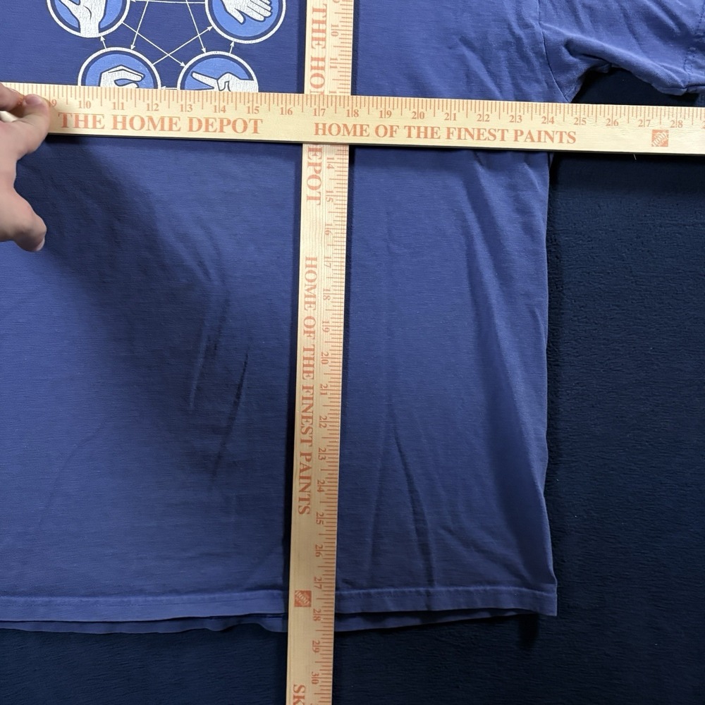 Vintage ThinkGeek Big Bang Theory Shirt XL Rock Paper Scissors Lizard Spock Blue - Picture 6 of 6